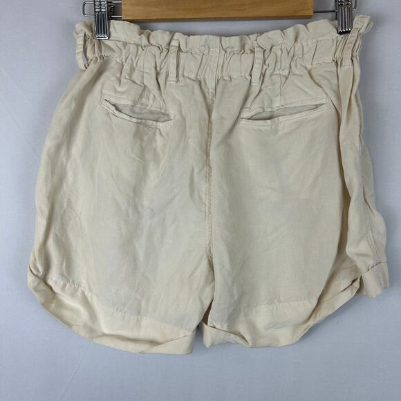 Rails Monty Lyocell Linen Blend Shorts Cream 3.5" Inseam Women's Size M - Picture 5 of 9